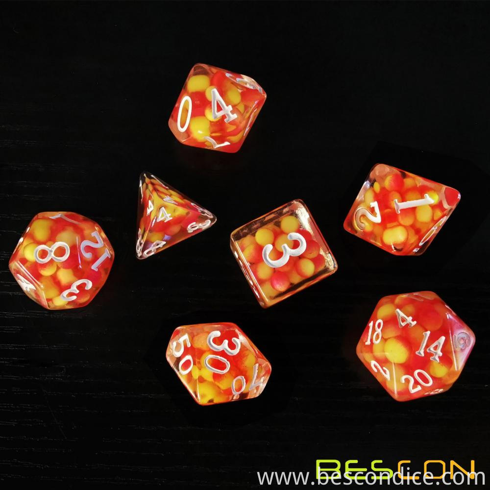 Firey Pearl Polyhedral Dice Set 3